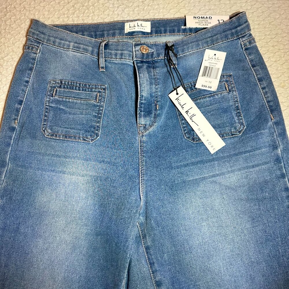 Nicole Miller Super High Waist Nomad Jeans - Size 12 NWT